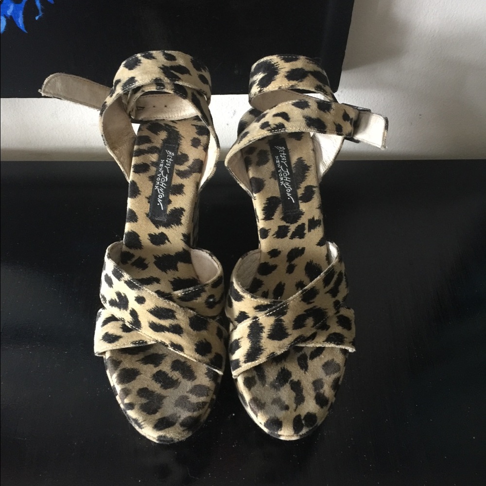 Betsey Johnson Cheetah Platform Sandals